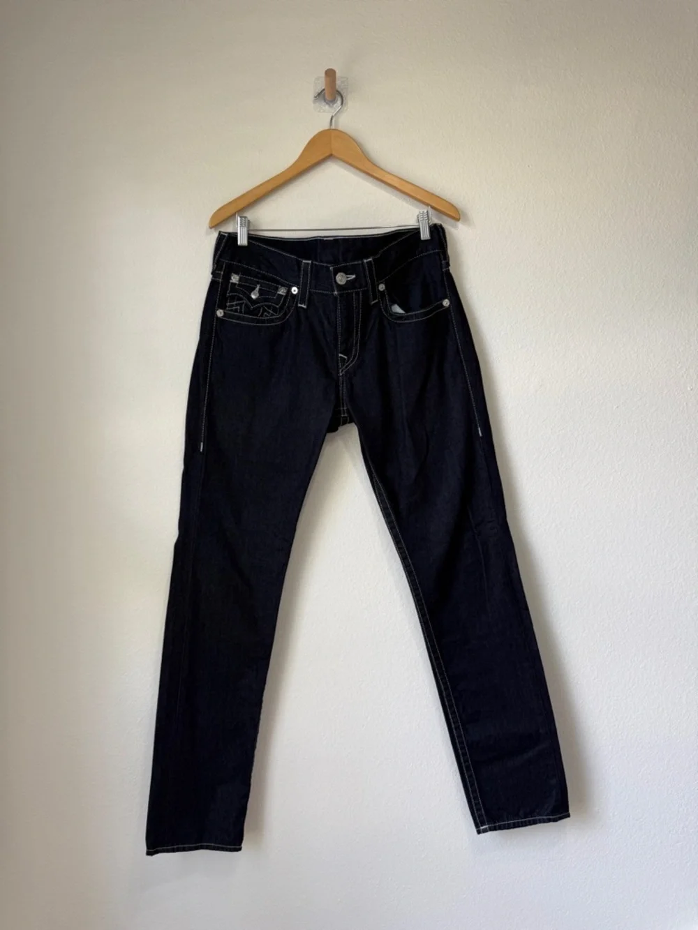 True Religion Skinny Dark Wash Jeans Size 32 Made in USA